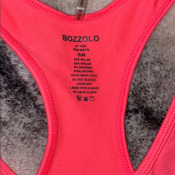 BOZZOLO: Bright Pink racerback slim fit tank - Picture 2 of 5